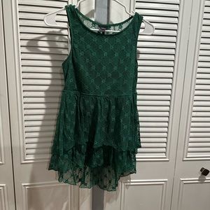 Rue21 dark green peplum top